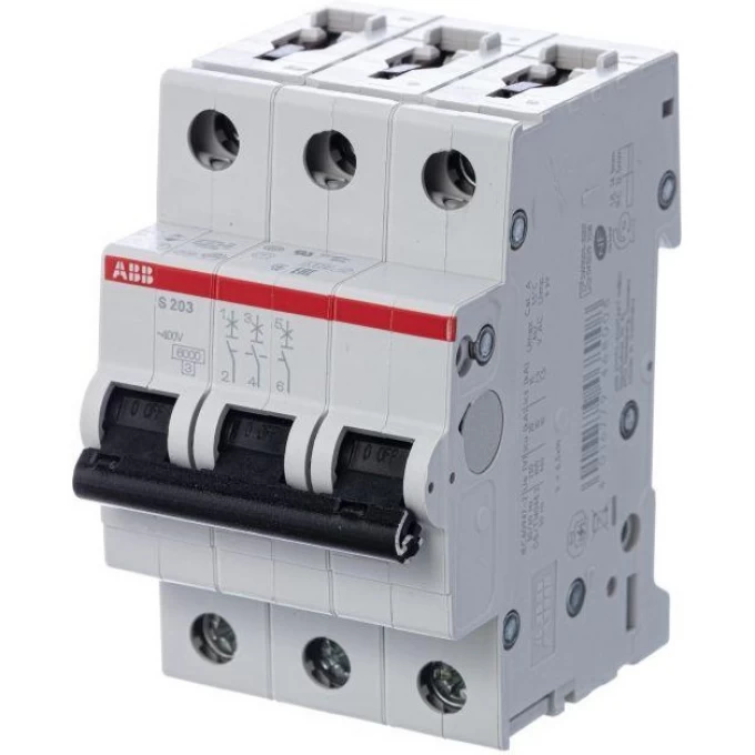 Выключатель автоматический модульный ABB 3п C 32А 6кА S203 C32 2CDS253001R0324 Выключатель автоматический модульный ABB 3п C 32А 6кА S203 C32 2CDS253001R0324